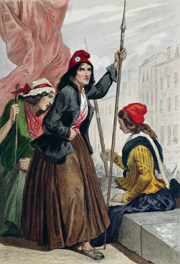 The Tricoteuses of the Guillotine on the Steps of the Church of Saint ...
