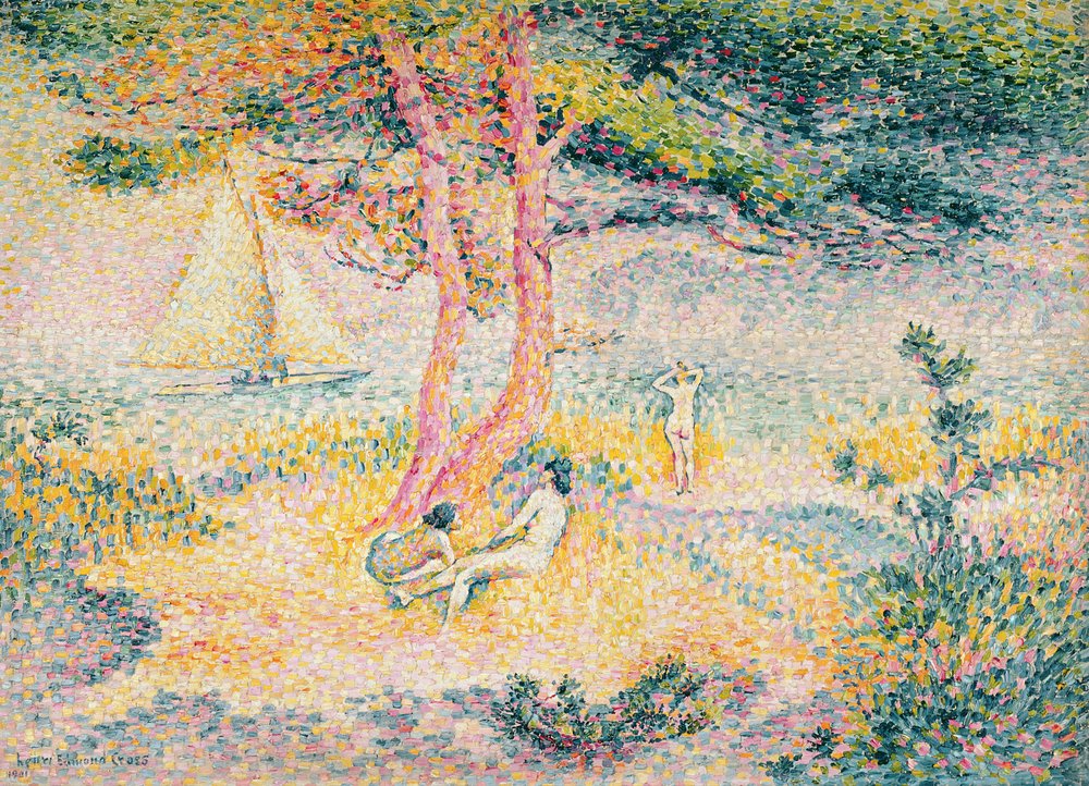 The Beach at St. Clair, 1901 by Henri-Edmond Cross