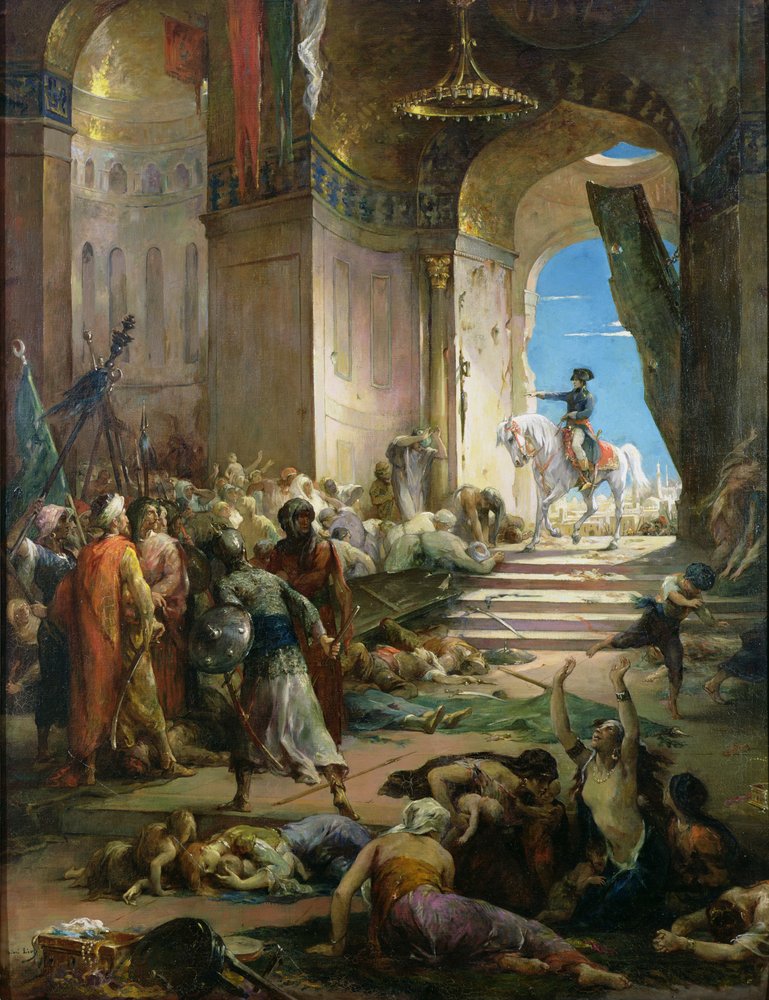 Napoleon Bonaparte (1769-1821) in the Grand Mosque at Cairo by Henri Leopold Levy