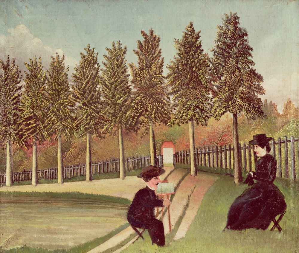 The Artist Painting his Wife, 1900-05 by Henri Rousseau