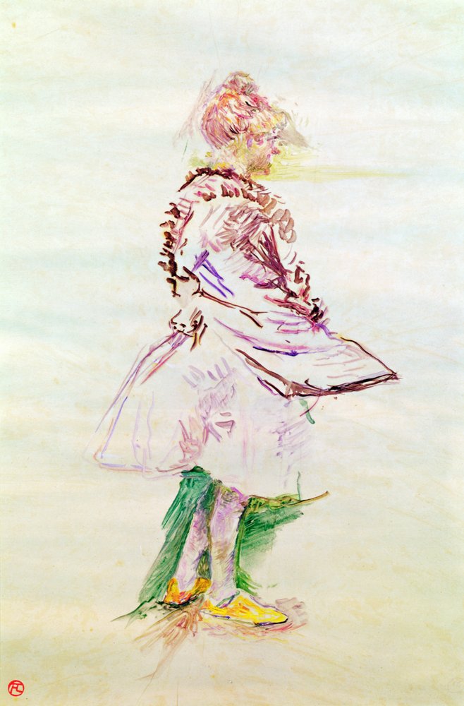 The Profile of a Standing Dancer, 1887 by Henri de Toulouse-Lautrec
