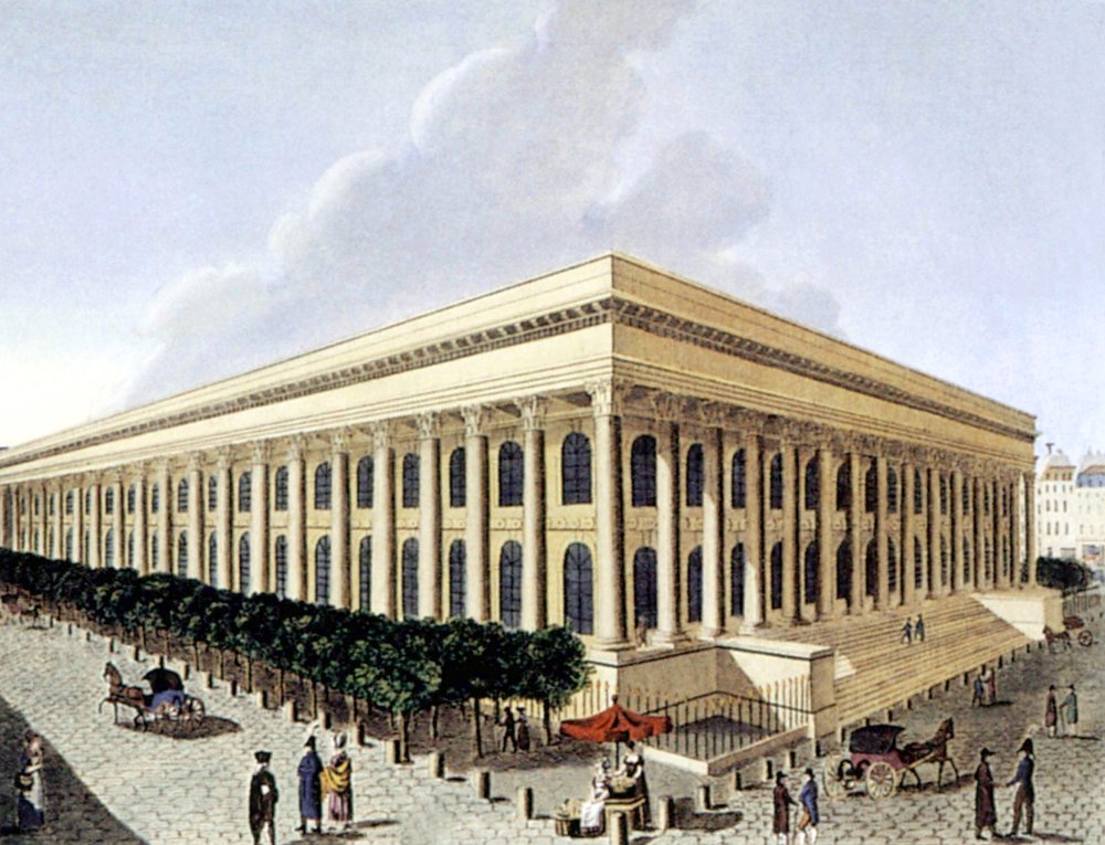 Paris Stock Exchange, early 19th century by Henri Courvoisier-Voisin