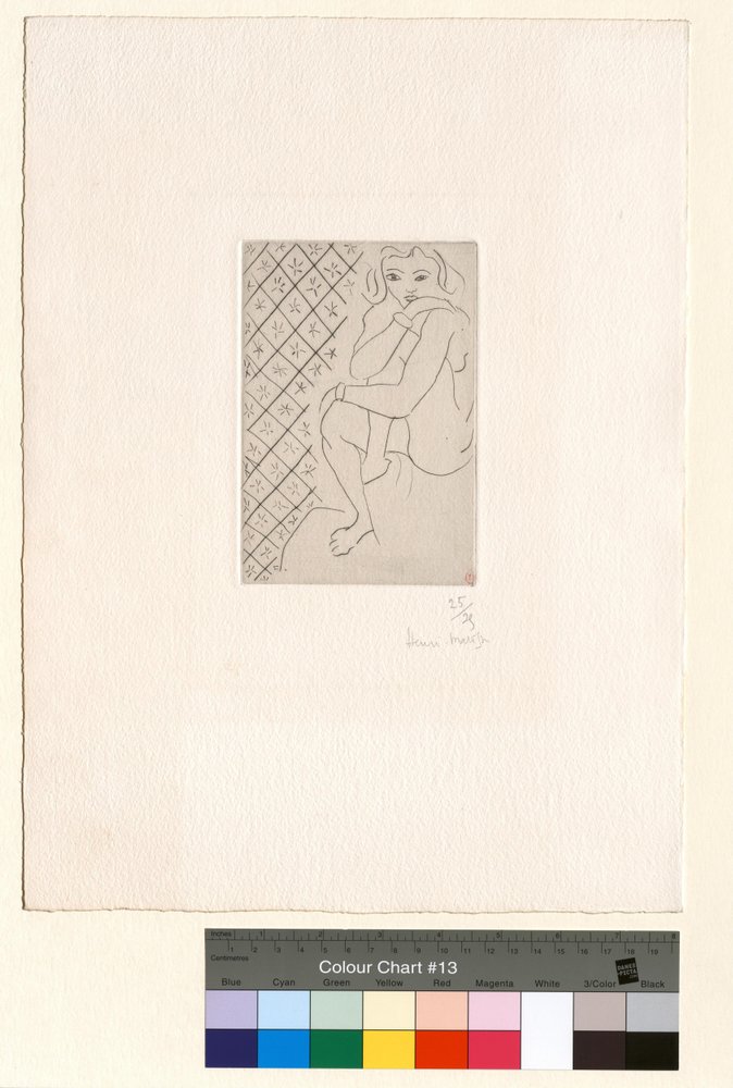 Seated Nude, Background of Starred Tiles by Henri Matisse