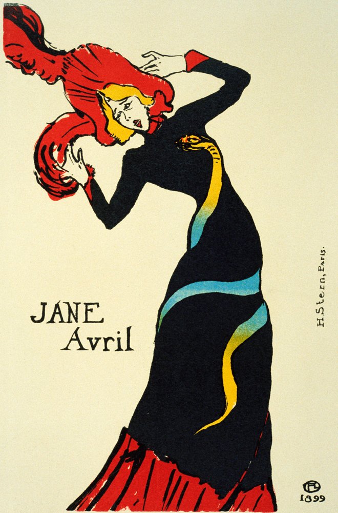 Jane Avril by Henri de Toulouse-Lautrec