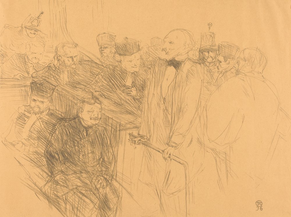 Ribot Deposition, 1896 by Henri de Toulouse-Lautrec