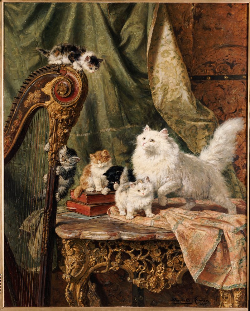 A Musical Interlude, 1897 by Henriëtte Ronner-Knip