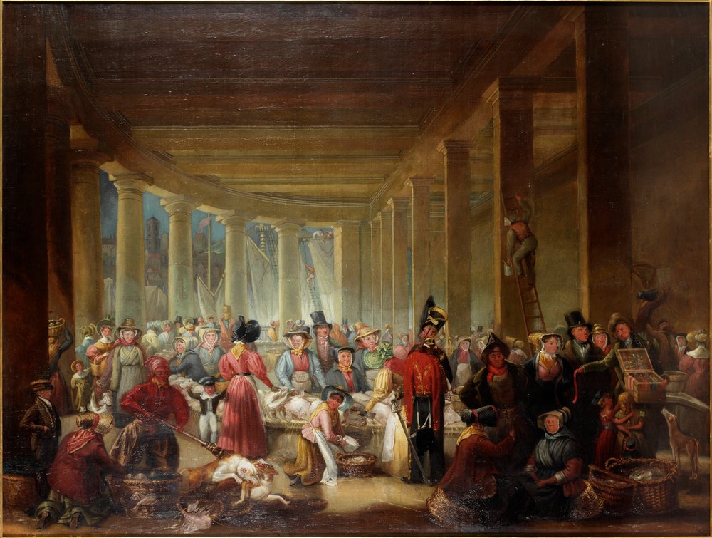 The Old Fish Market, Sandhill, Newcastle upon Tyne, c.1826-30 by Henry Perlee Parker