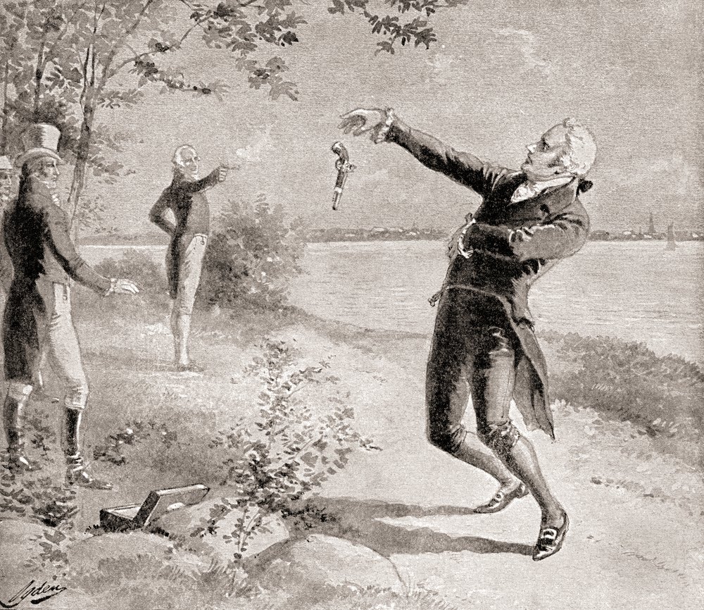 The Burr Hamilton duel on July 11 1804 from The History of Our Country published 1905