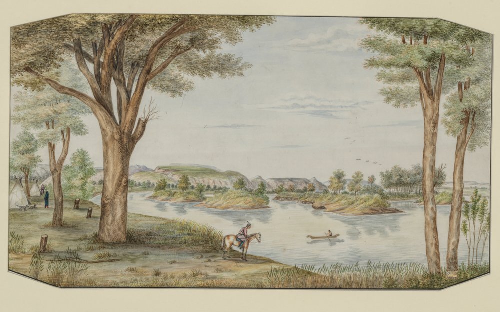 The Yellowstone River near Ft. Keogh, Montana by Hermann Stieffel