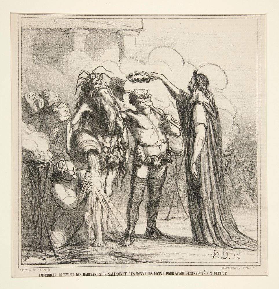 Empedocles Receiving by Honoré Daumier