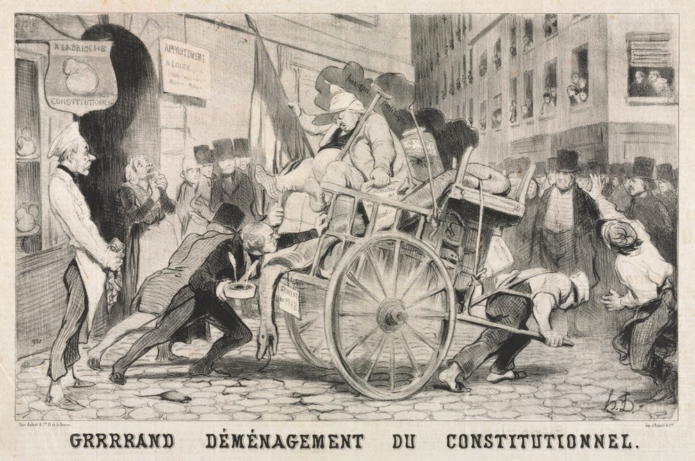 Great Removal of the Constitutional Establishment, 1846 by Honoré Daumier