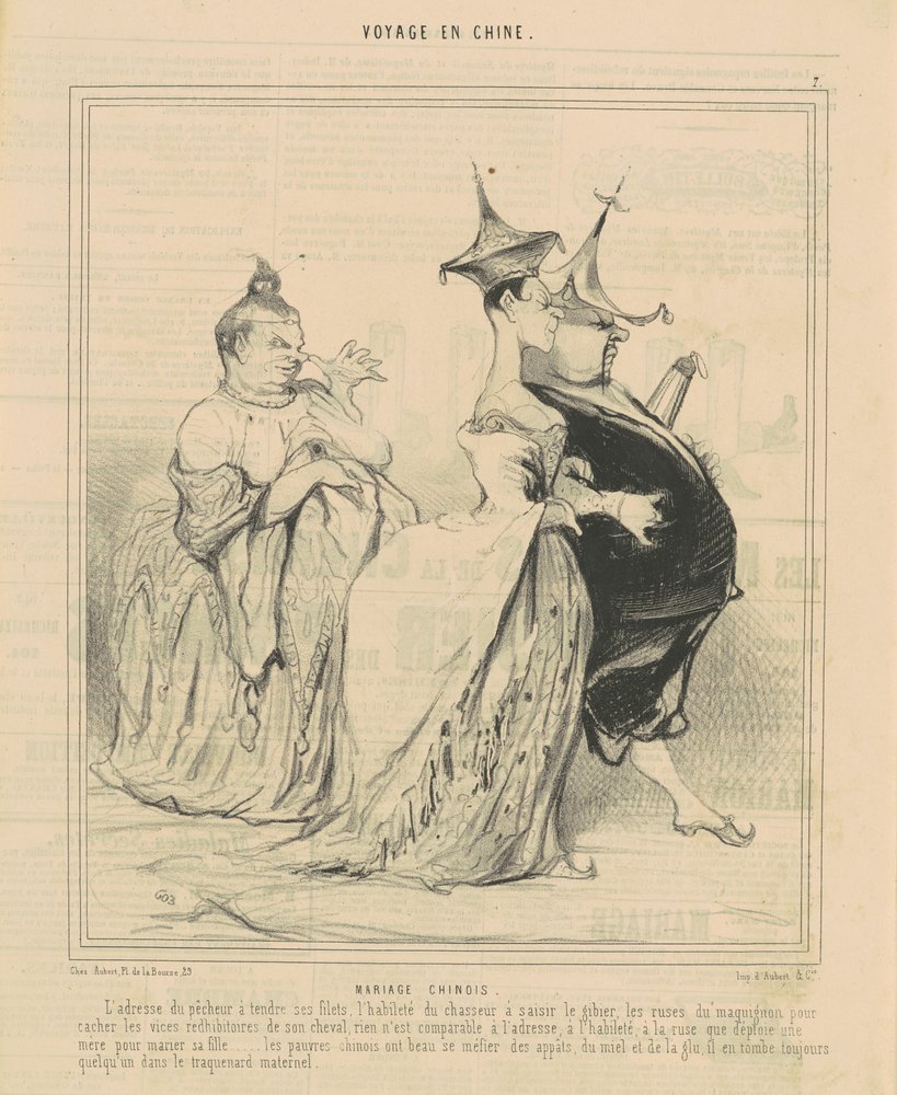 Chinese marriage by Honoré Daumier