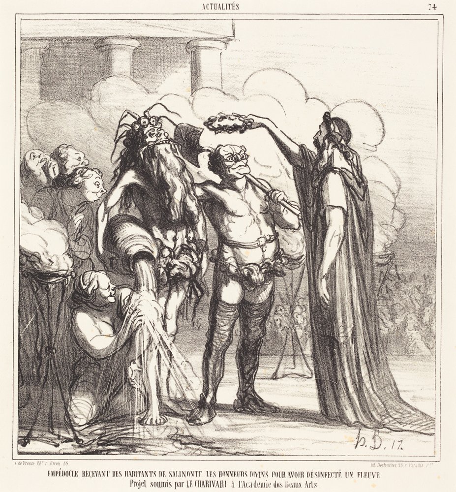 Empedocles Receiving Divine Honors by Honoré Daumier