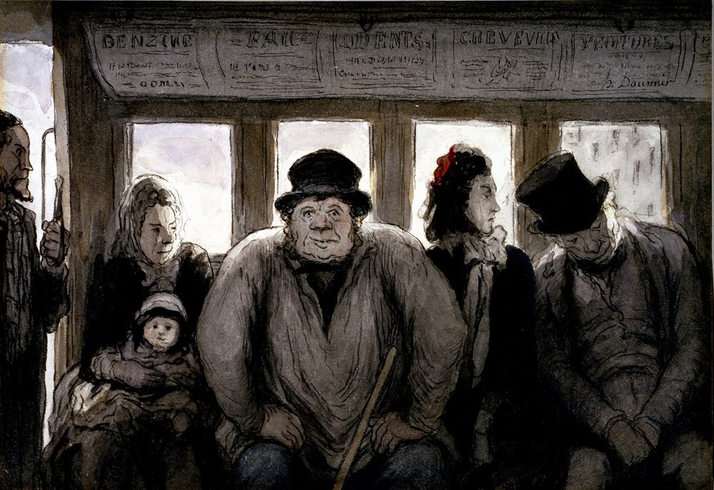 The Omnibus by Honoré Daumier