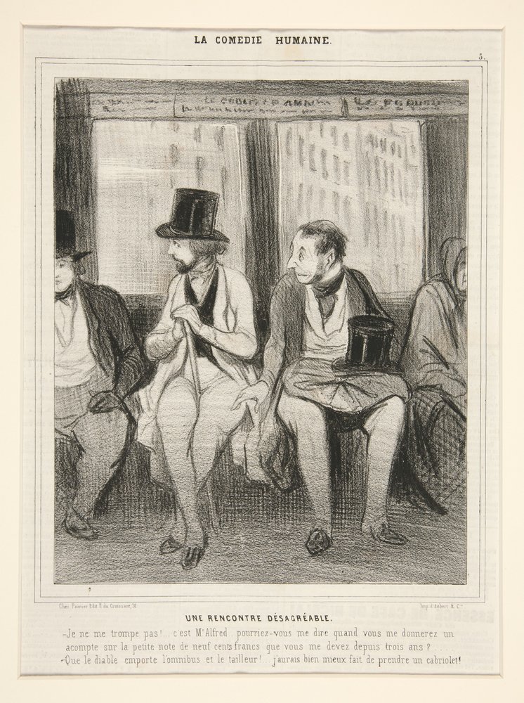 An Unpleasant Encounter, from The Human Comedy by Honoré Daumier