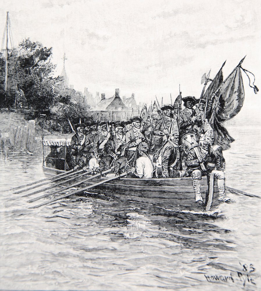 The Last boatload of the British leaving New York