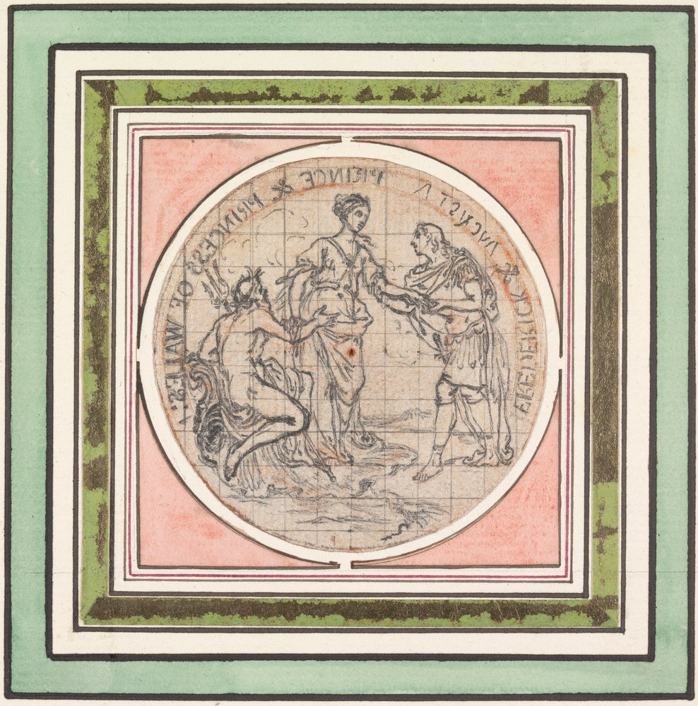 Design for a Medal: Frederick and Augusta, Prince and Princess of Wales by Hubert Francois Gravelot