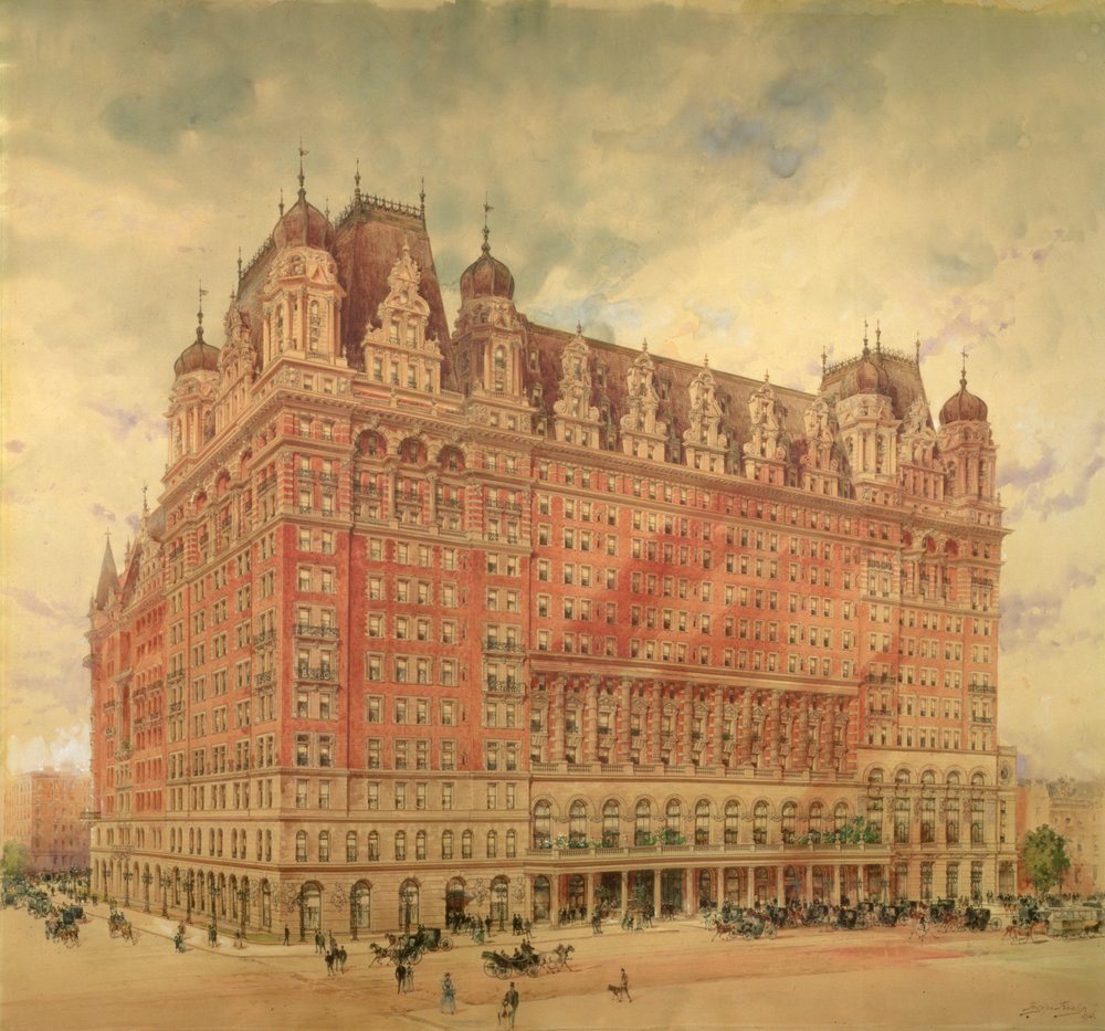 The Waldorf Astoria Hotel by Hughson Frederick Hawley, image size:1000x933