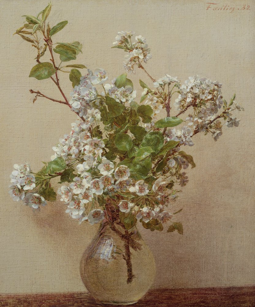 Pear Blossom, 1882 by Ignace Henri Jean Fantin-Latour