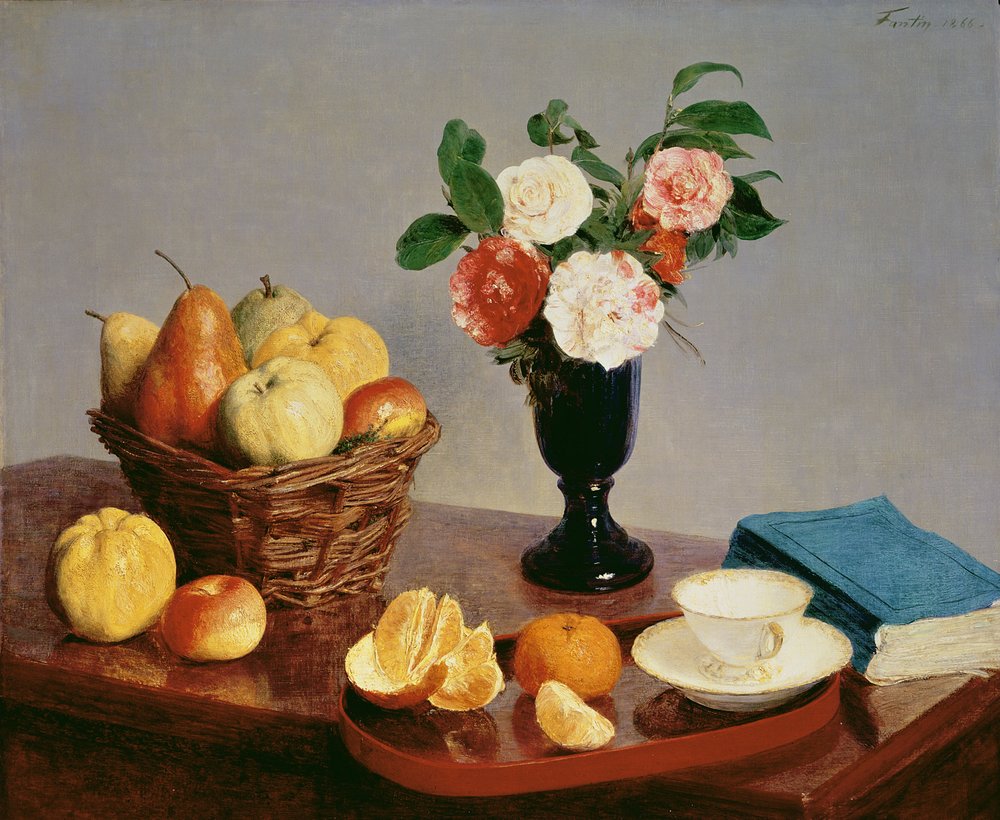 Still Life, 1866 by Ignace Henri Jean Fantin-Latour