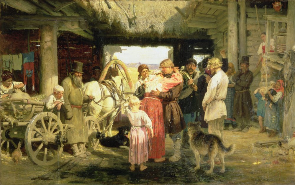 The Leave-Taking of the New Recruit by Ilya Efimovich Repin