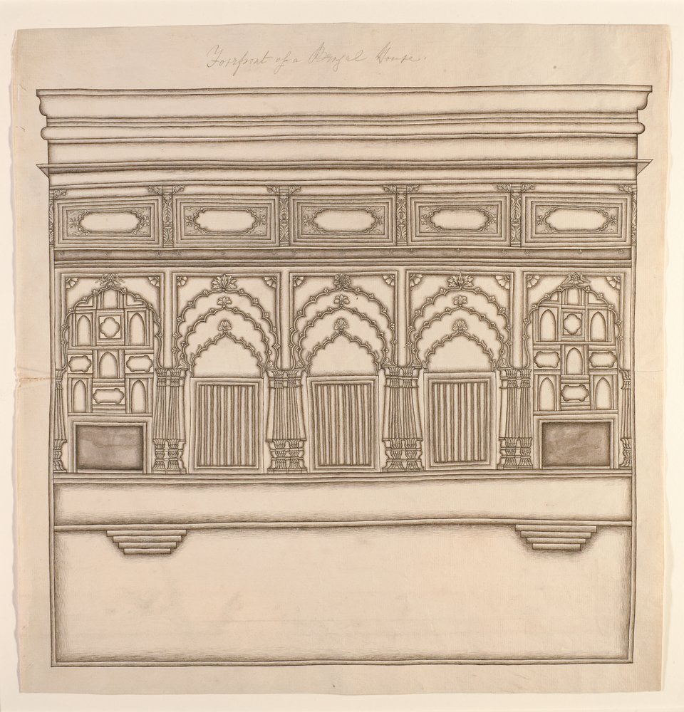 Forefront of a Bengal House by Indian School