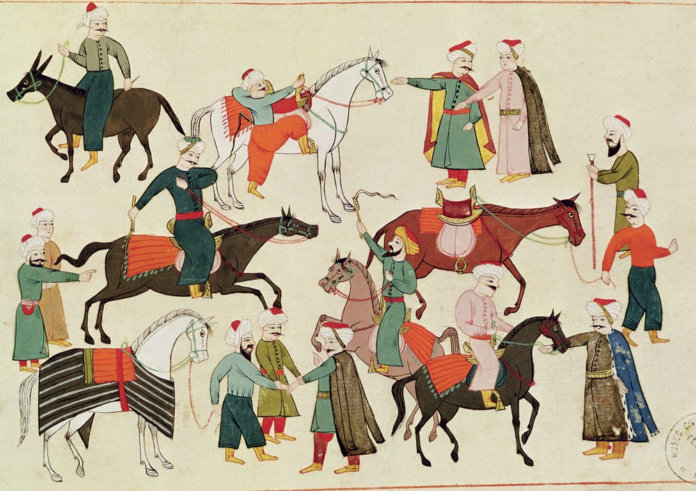 A Horse Market by Islamic School