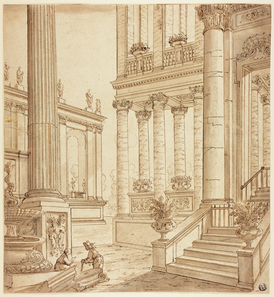 Colonnade Portico by Italian School