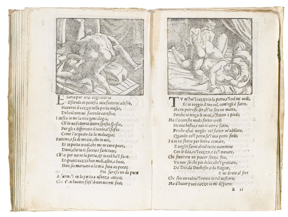 Page from "Sonetti Lussuriosi" by Pietro Aretino, illustrated by Giulio Romano and engraved by Marcantonio Raimondi, published in Venice, c. 1527 by Italian School