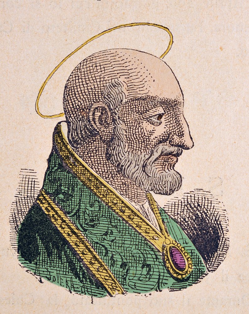 Portrait of Pope Caius by Italian School: Fine art print