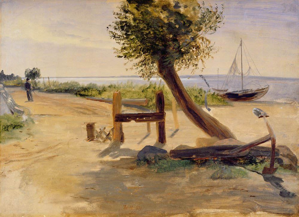 The Banks of the Elbe, 1840 by Jacob Gensler