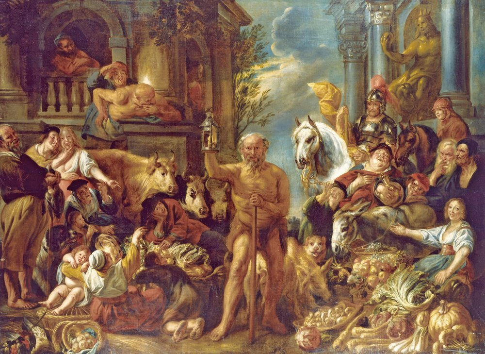 Diogenes Searching for an Honest Man by Jacob Jordaens