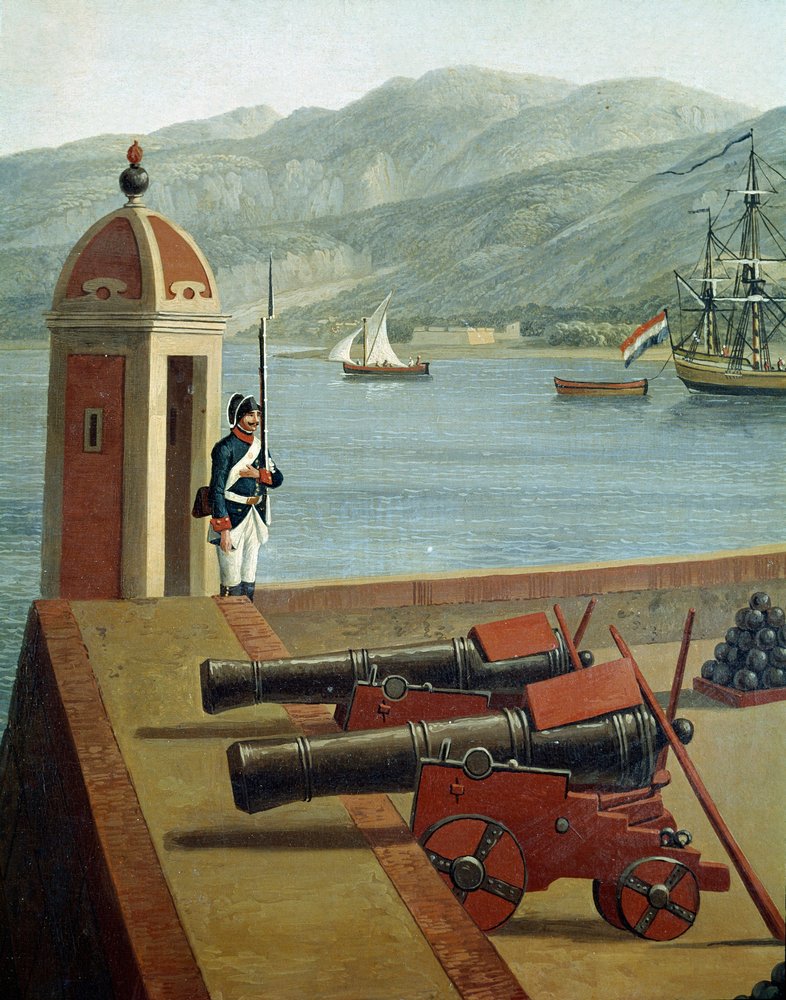 View of the Military Fortifications of the Port of Reggio Calabria (detail) by Jacob-Philippe Hackert
