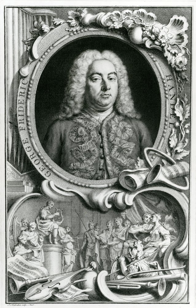 Portrait of George Frederick Handel by Jacobus Houbraken