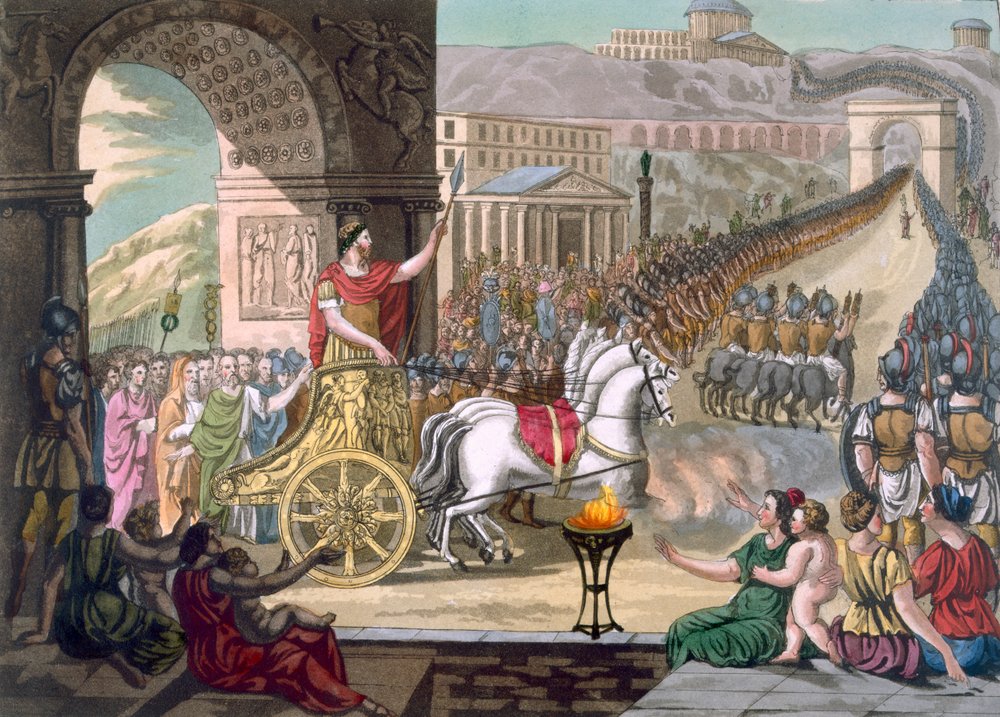 A Roman Triumph, Illustration from 'L'Antique Rome', Engraved by Labrousse