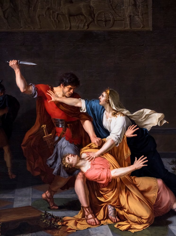 Geta dying in his mother
