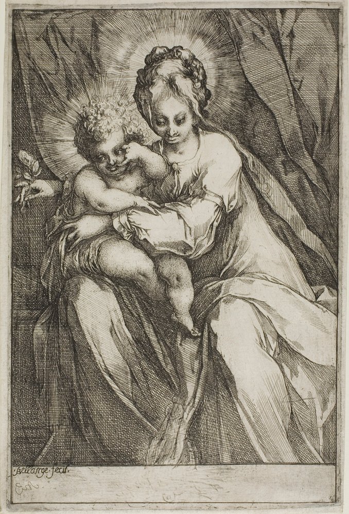 The Virgin and Child with a Rose by Jacques Bellange