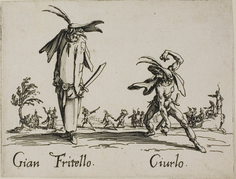 Gian Fritello - Ciurlo, plate 7 from Balli di Sfessania by Jacques Callot