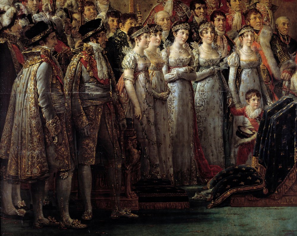 The Coronation of Napoleon. Detail depicting the Emperor