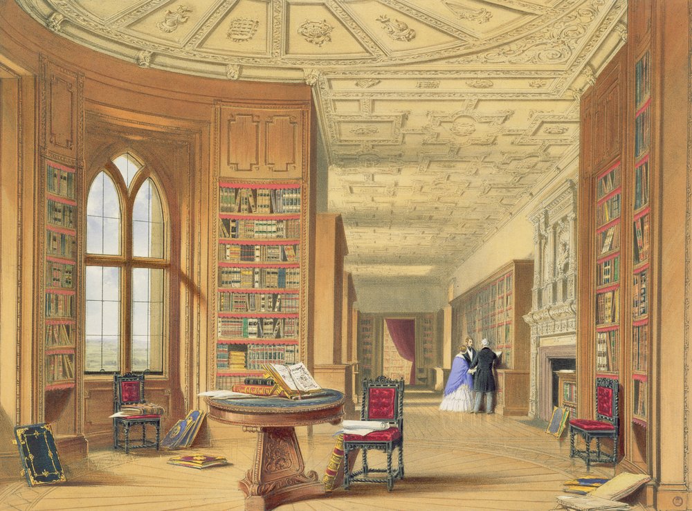The Library, Windsor Castle, 1838 by James Baker Pyne