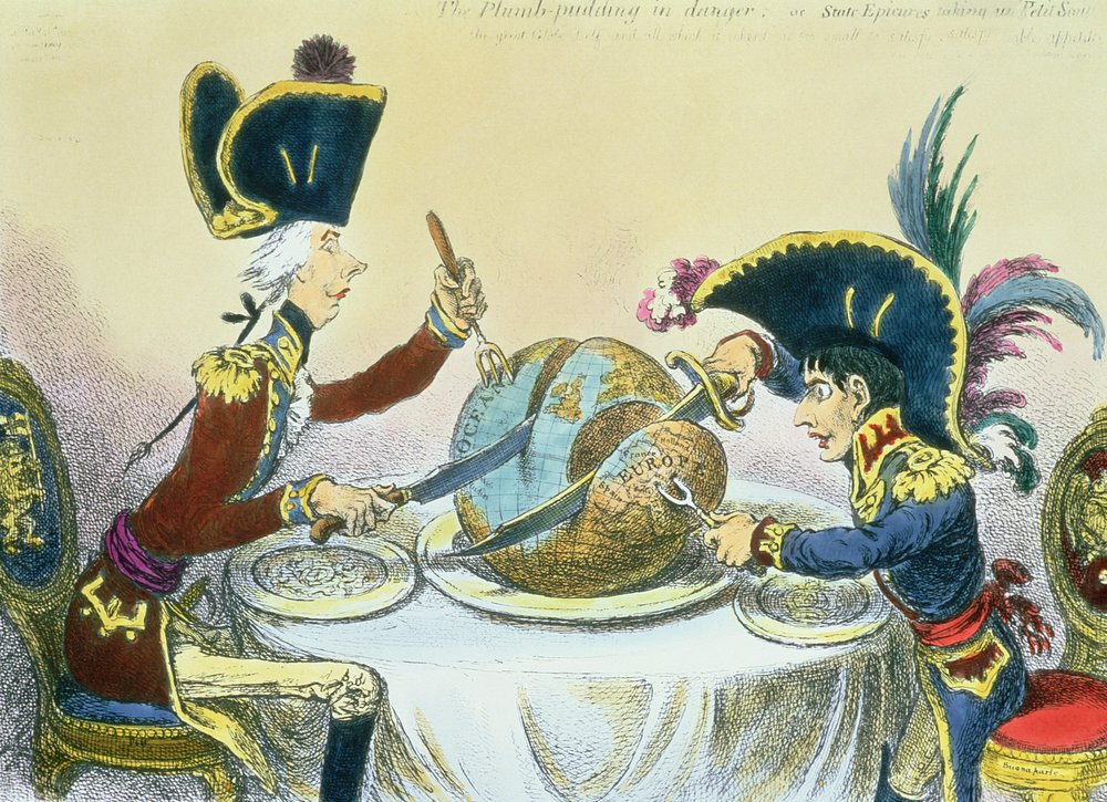 The Plum Pudding in Danger, 1805 by James Gillray