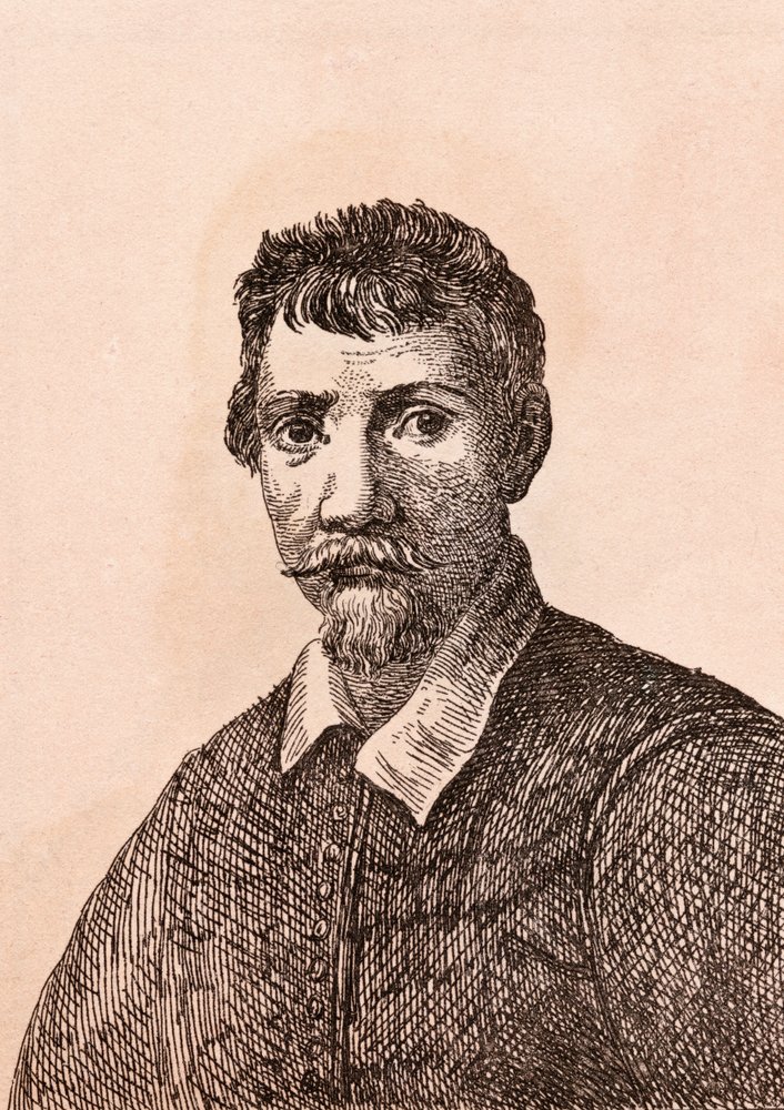 Annibale Carracci, Illustration from '75 Portraits Of Celebrated ...