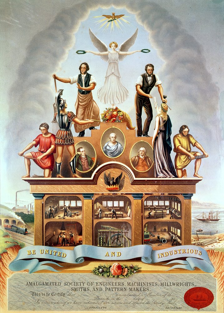 Trade Emblem of the Amalgamated Society of Engineers, Machinists ...