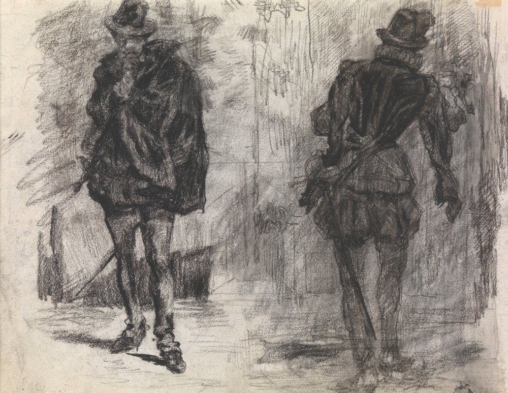 Two Spanish Soldiers, One Seen from the Front, the Other from the Back by James Ensor