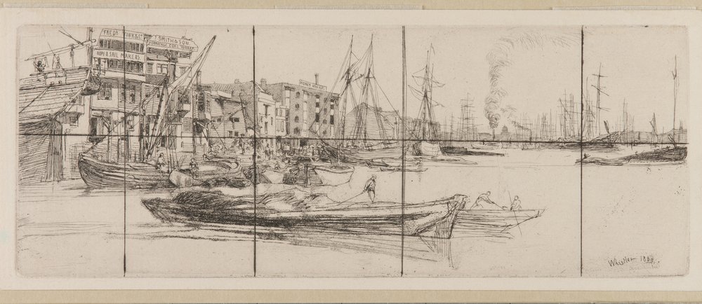 Thames Warehouses by James Abbott McNeill Whistler