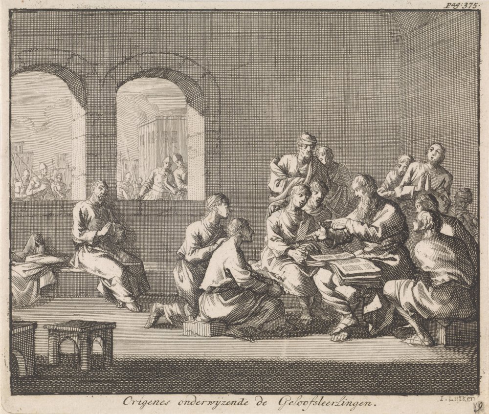 Origen with His Disciples by Jan Luyken