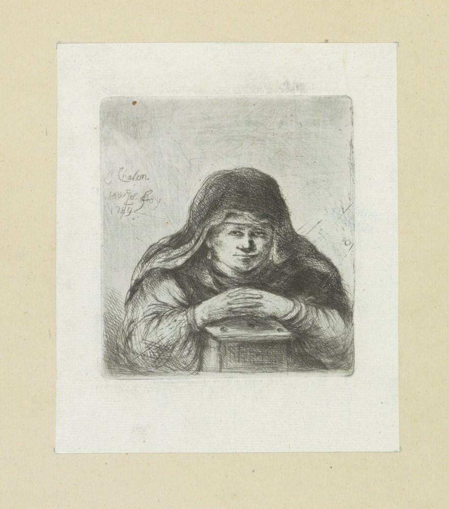 Woman Above a Stove by Jan Chalon