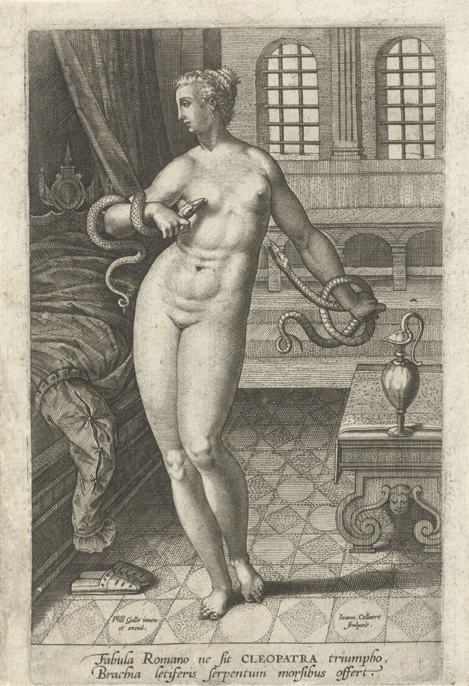 Death of Cleopatra (Famous Suicides from Antiquity) by Jan Collaert (II)