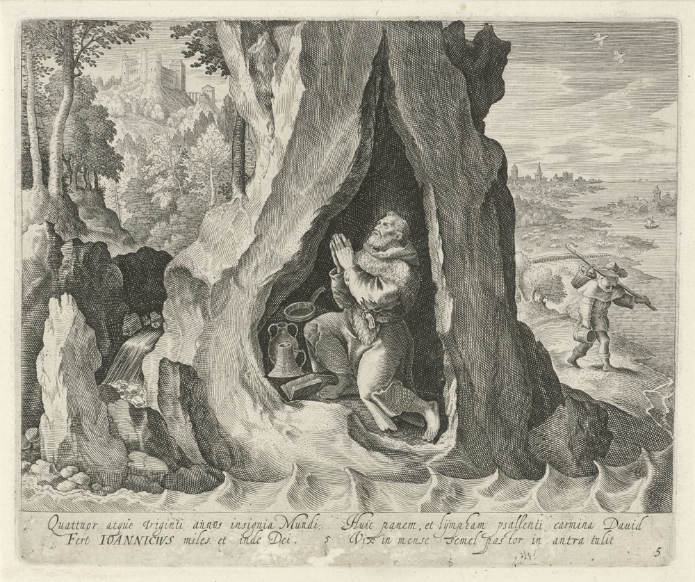 Saint Johannicius of Bithynia as a Hermit (Series: Saints and Hermits)