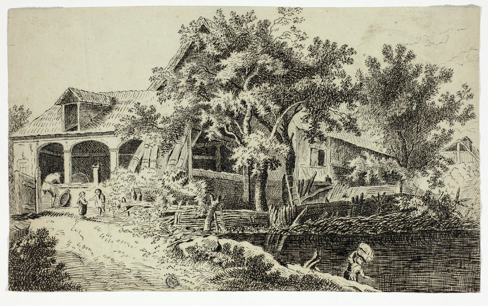 Mill by the Stream by Jan van der Straet: Fine art print